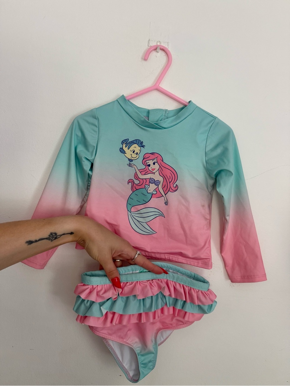 Disney Ariel Rash Guard Swimsuit Set